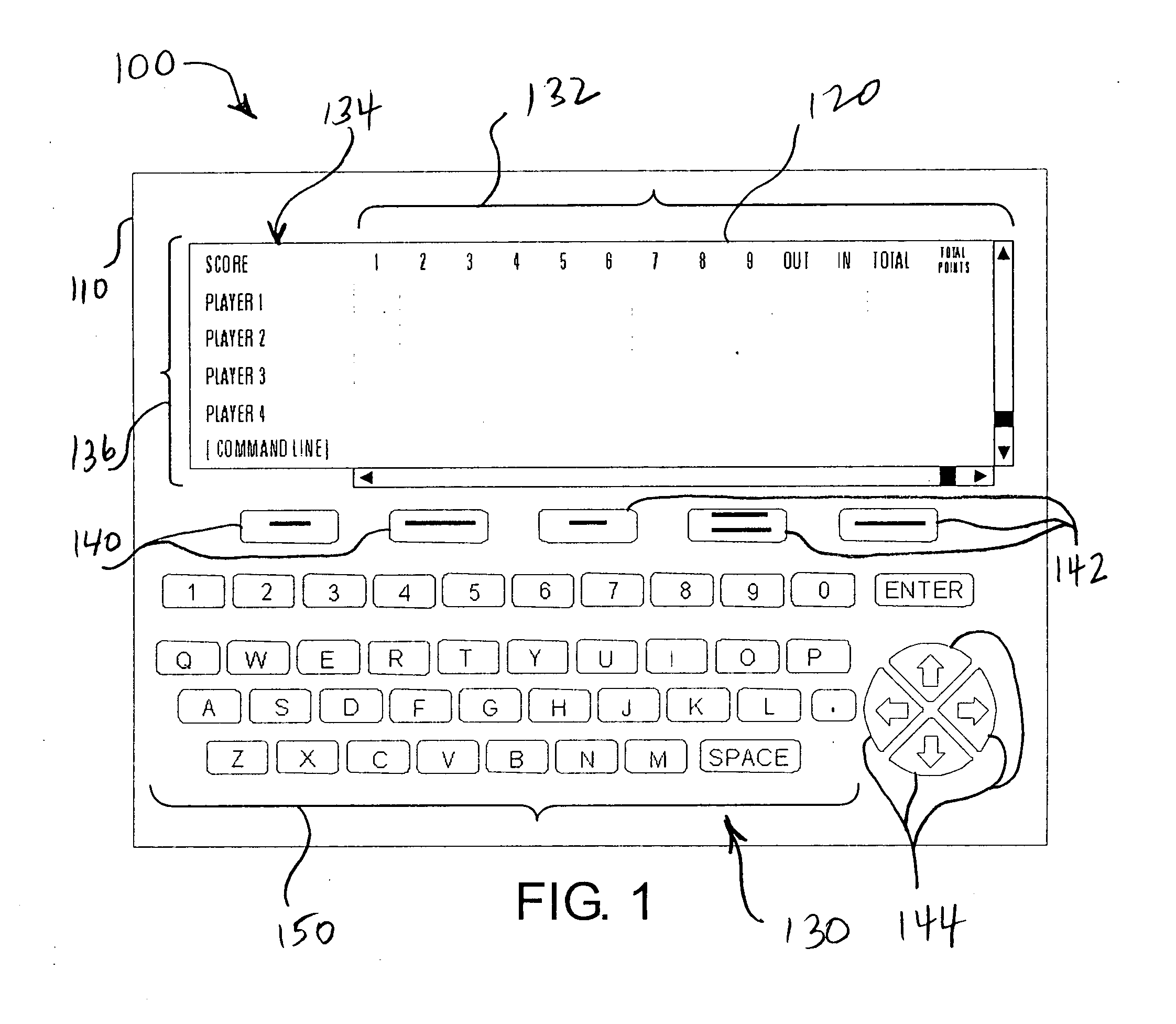 Golf score and information device and system