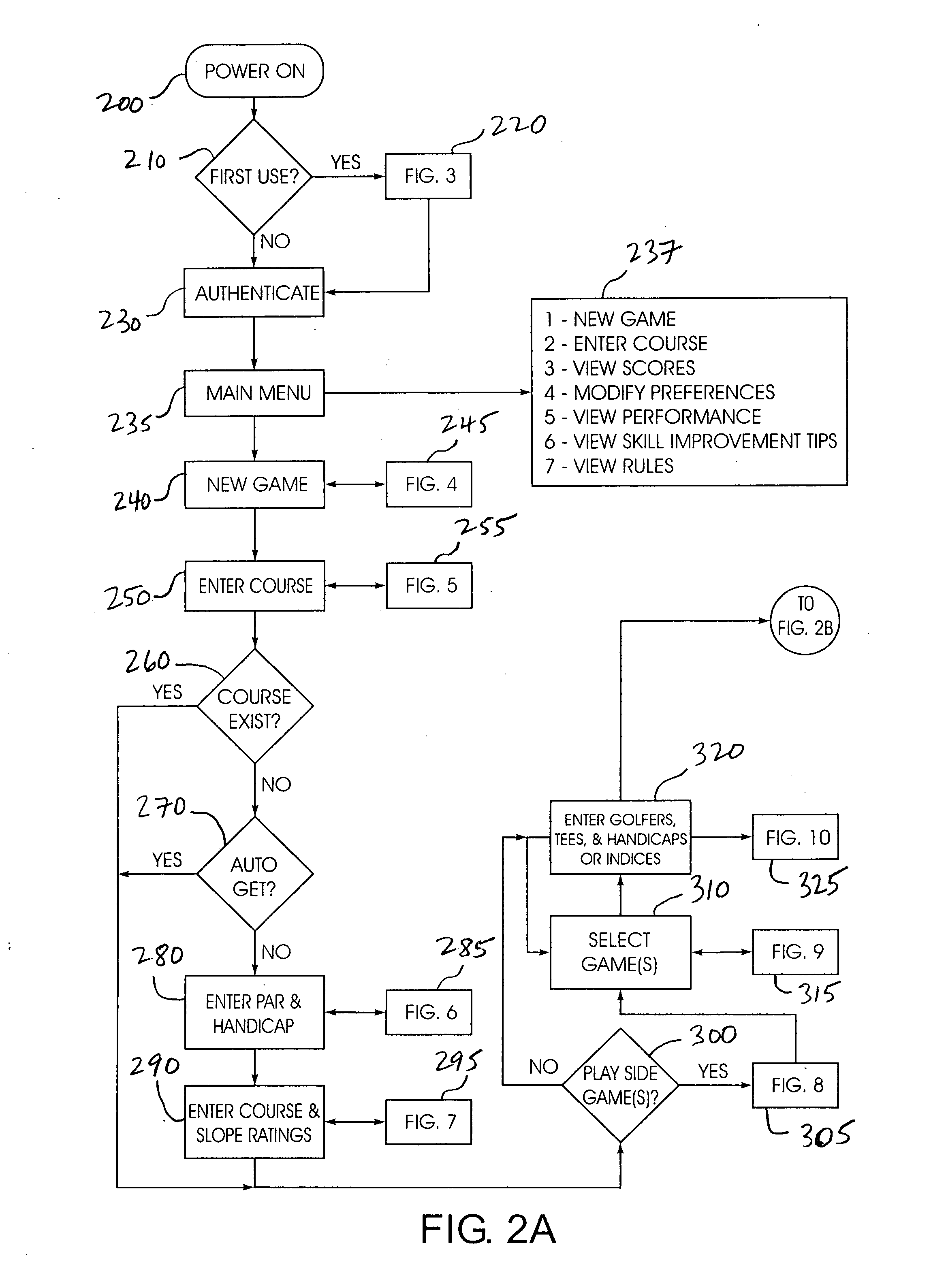 Golf score and information device and system