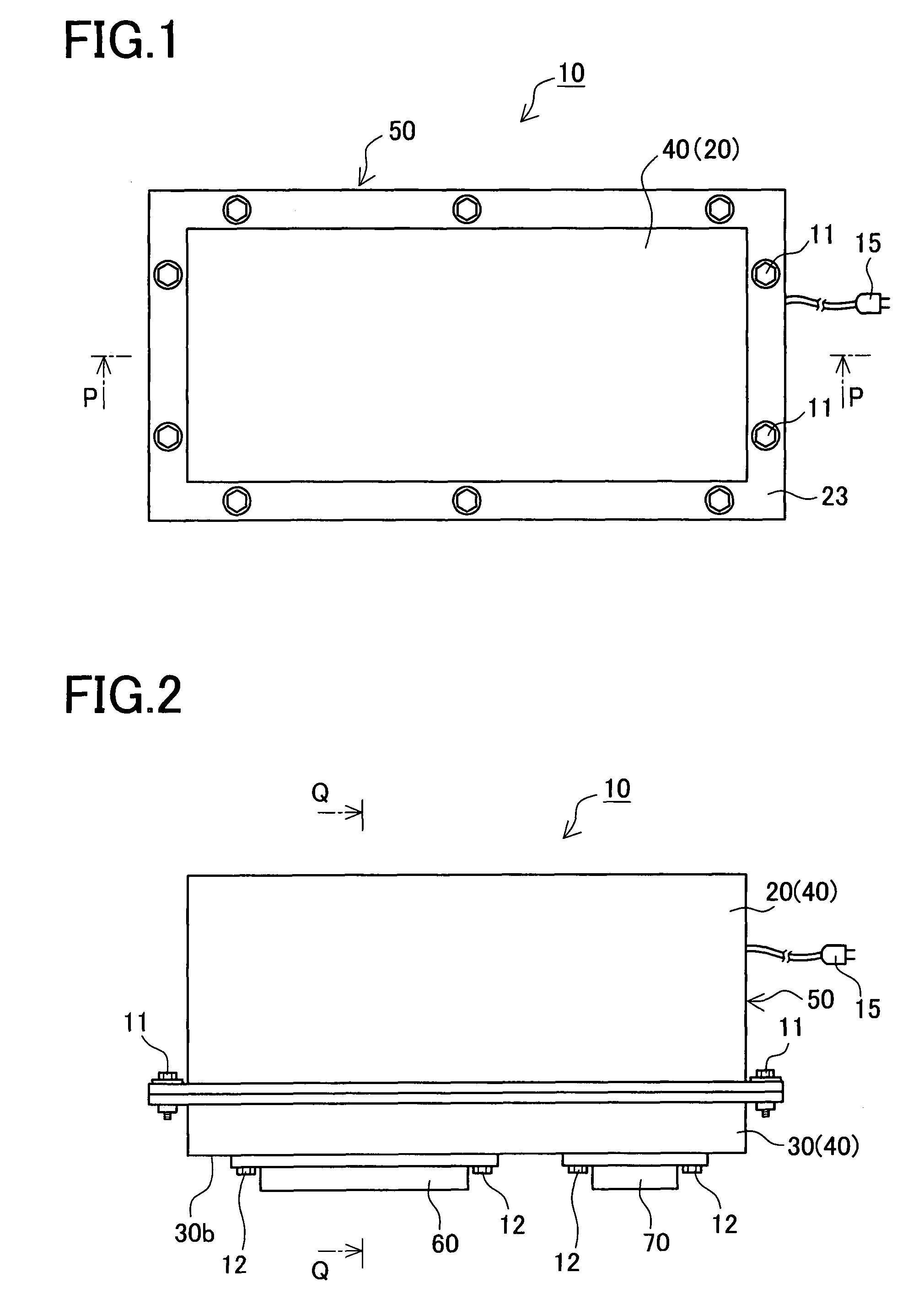 Heater unit and battery structure with heater