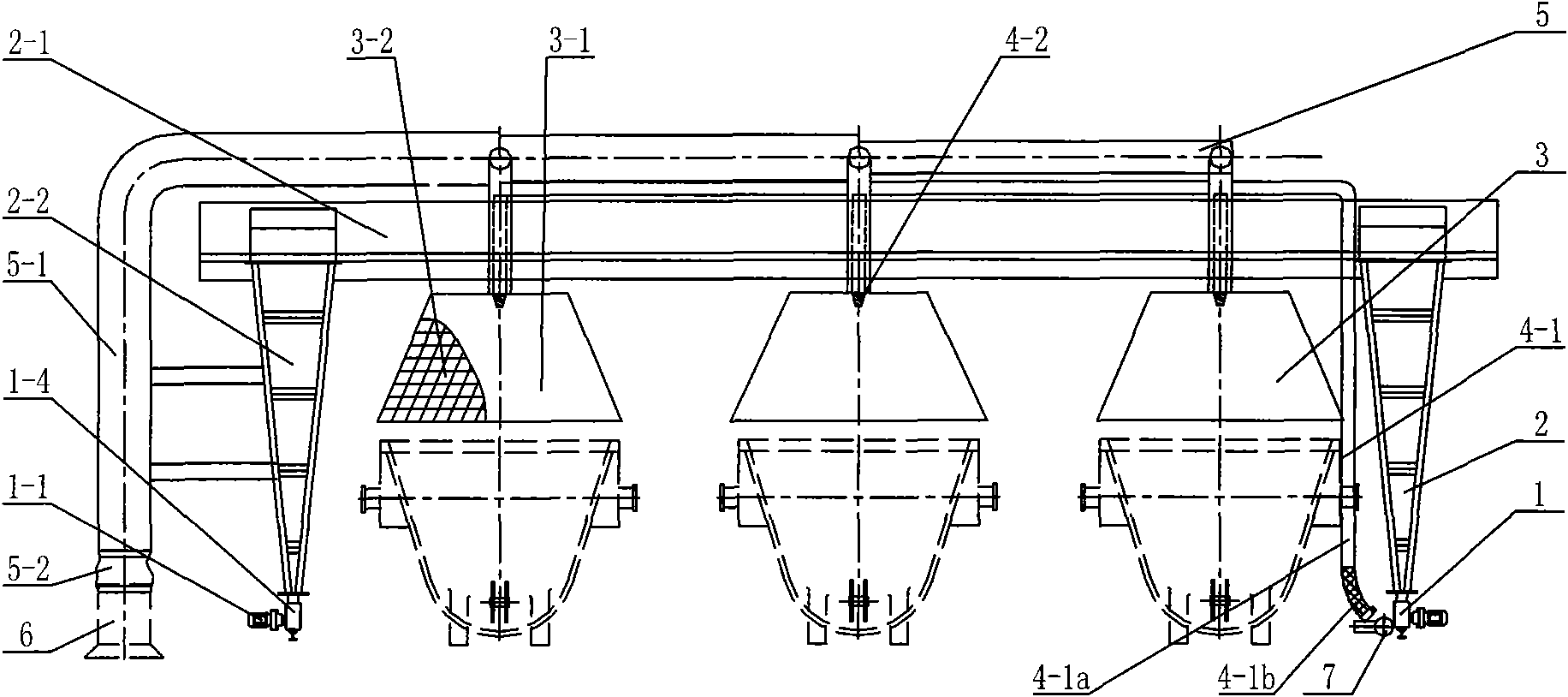 Multi-station mobile steam exhaust and dust removal method and device