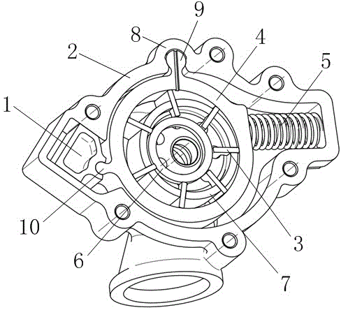 Piston hinge-type variable-displacement vane pump