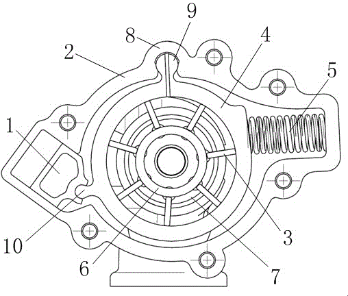 Piston hinge-type variable-displacement vane pump