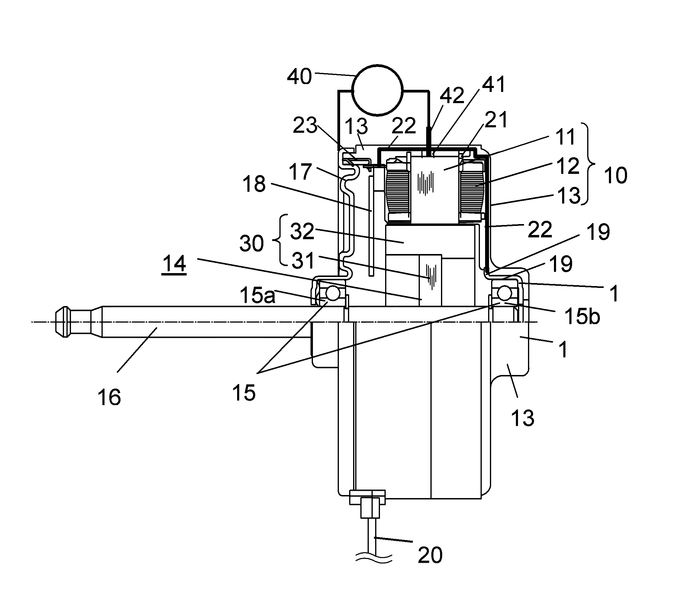 Motor and electric device using same