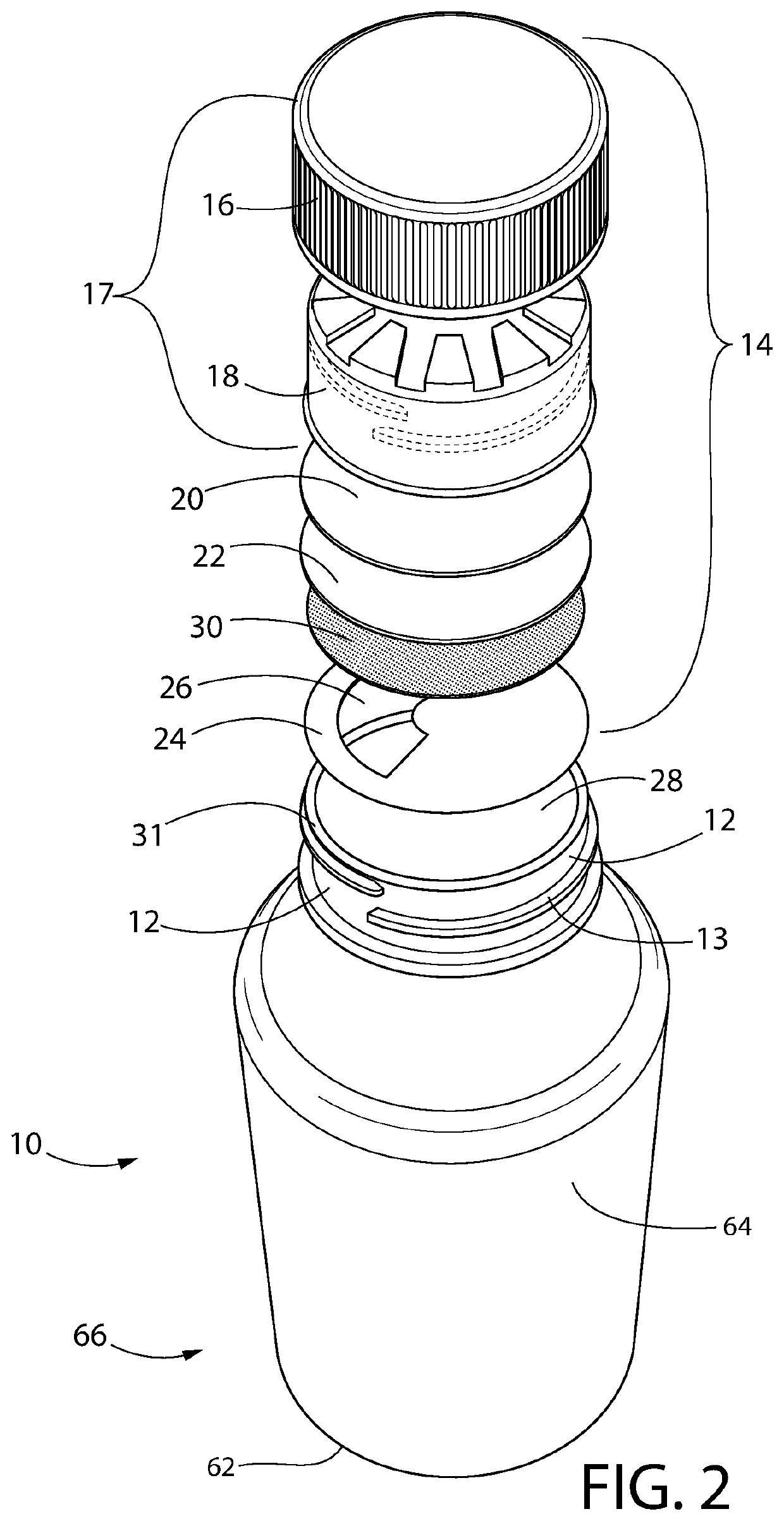 Container orifice reducer with tamper evident seal