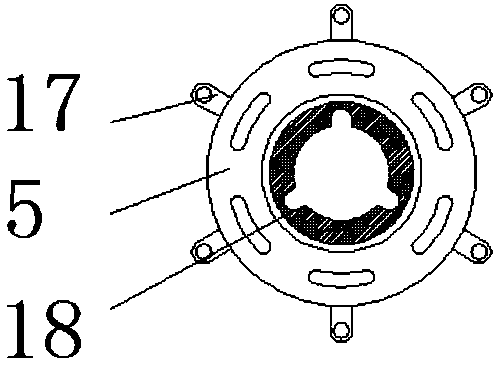 Permanent magnet synchronous motor with buffer type rotating speed intelligent speed control structure