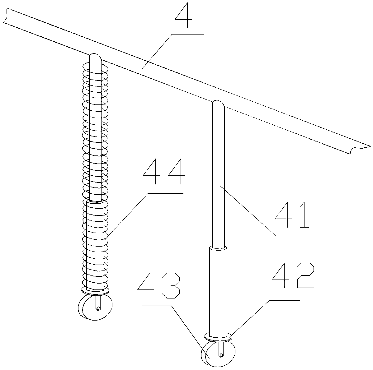 Pull type tobacco planting mulching film laying device