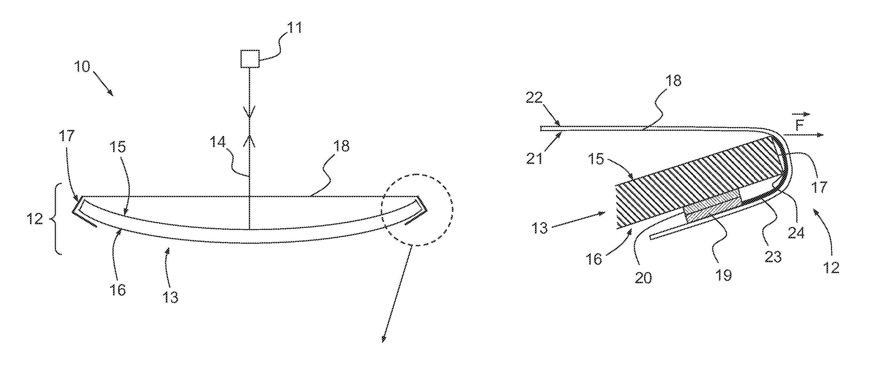 Radio wave transmitting device, antenna and spacecraft