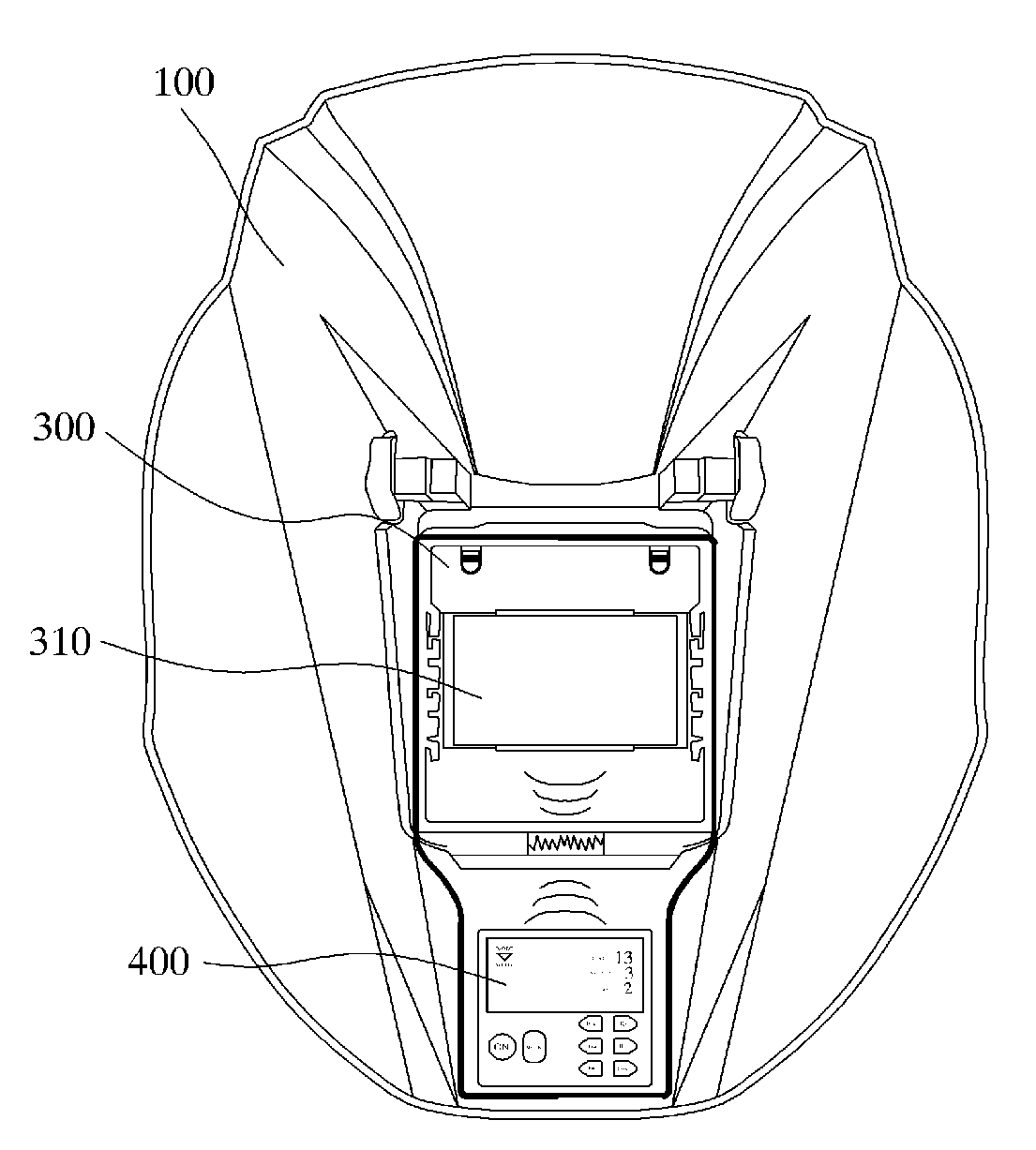 Welding mask that can control LCD shielding goggle without taking off