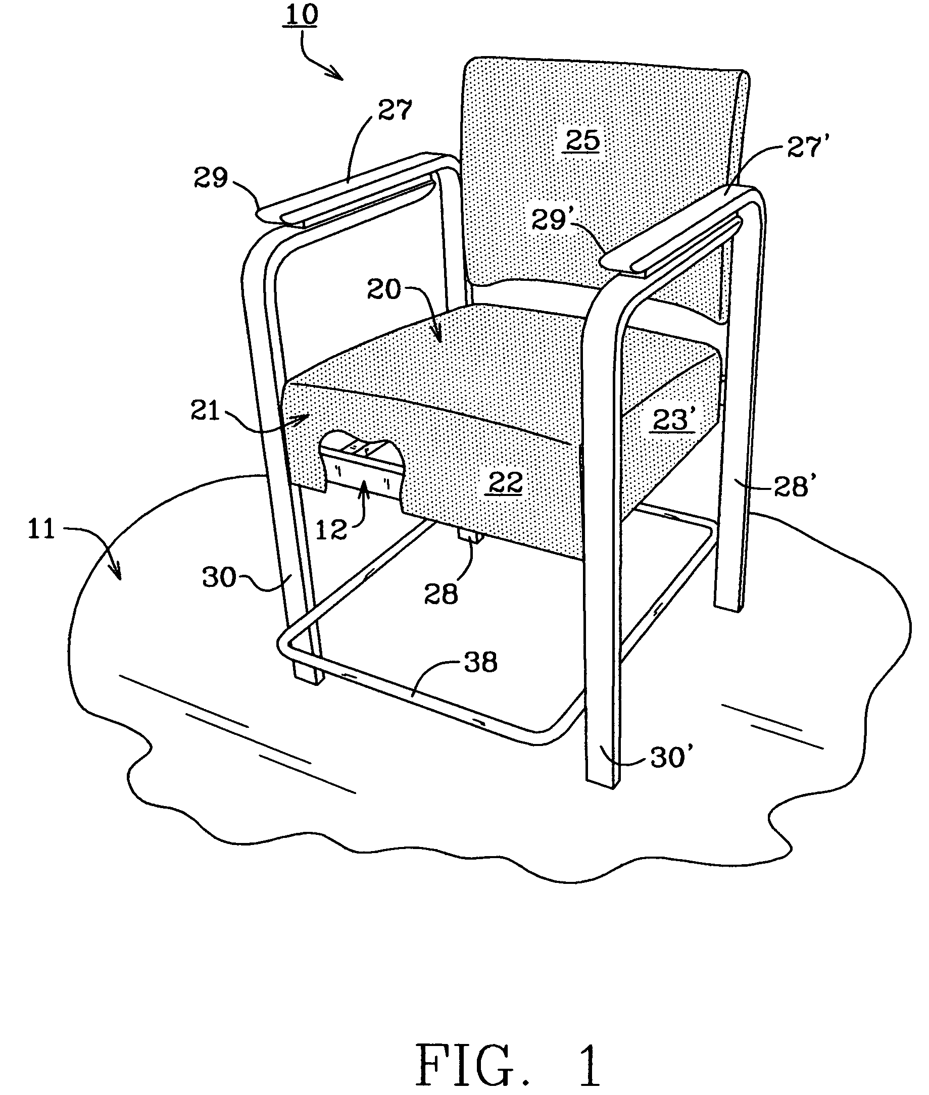 Chair with a tiltable seat