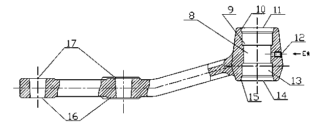 Process for machining transition swing arms of steering devices of heavy-duty automobiles