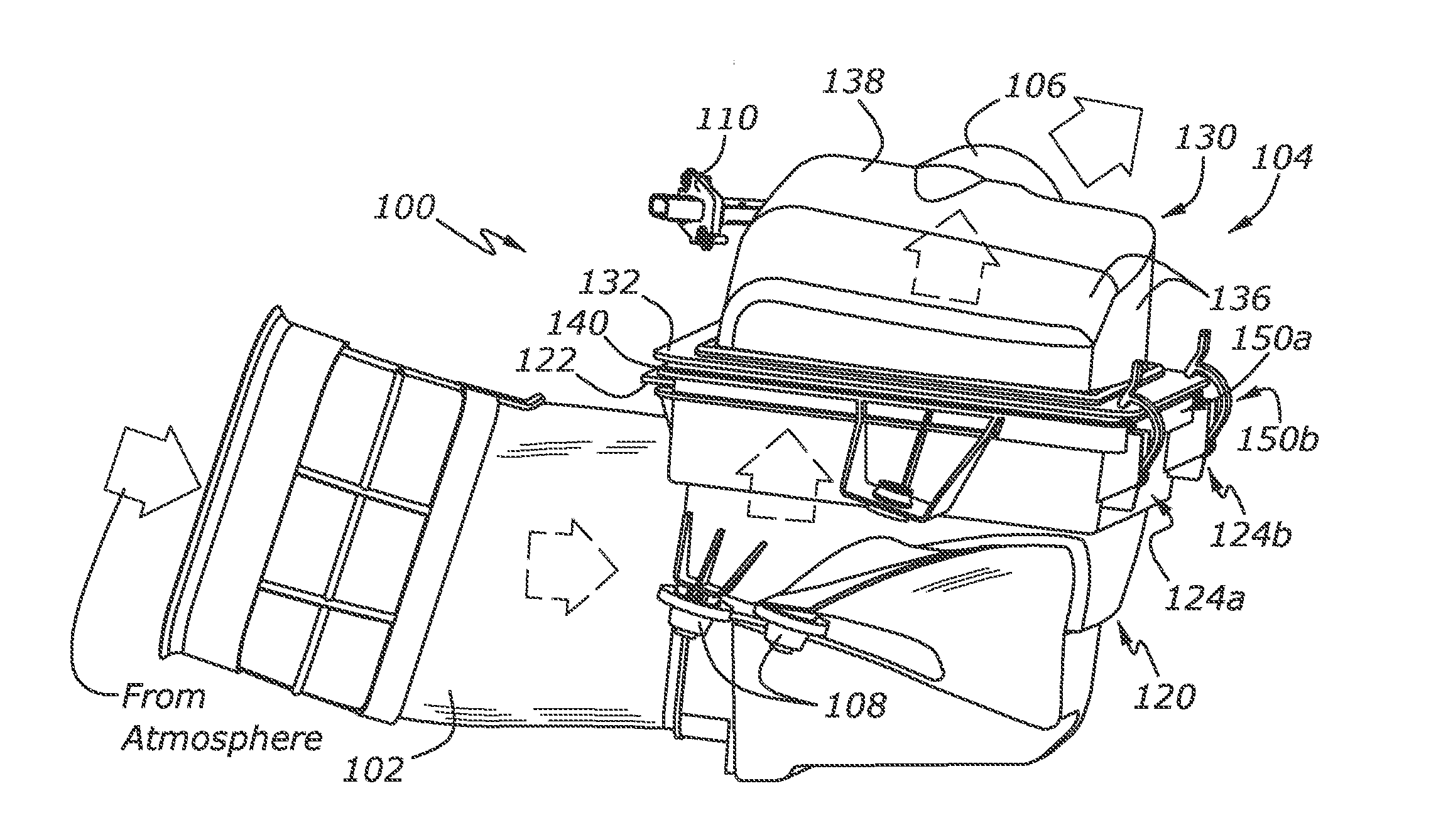 Spring clamp for an air filter housing