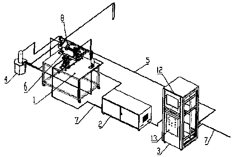 Test device for evaluating fire resistance of large-diameter cable and test method thereof