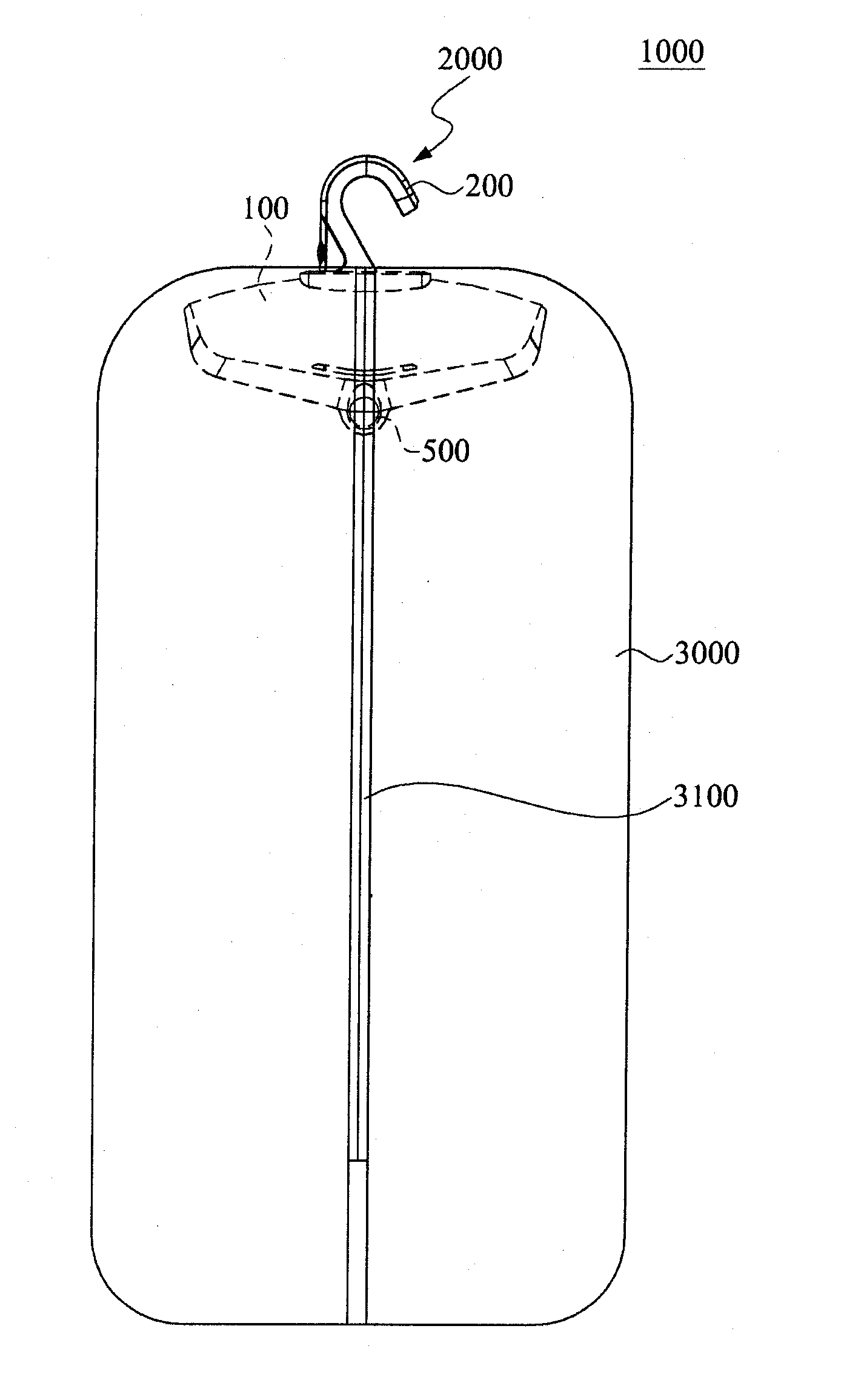 Ozone device for deodorizing dresses