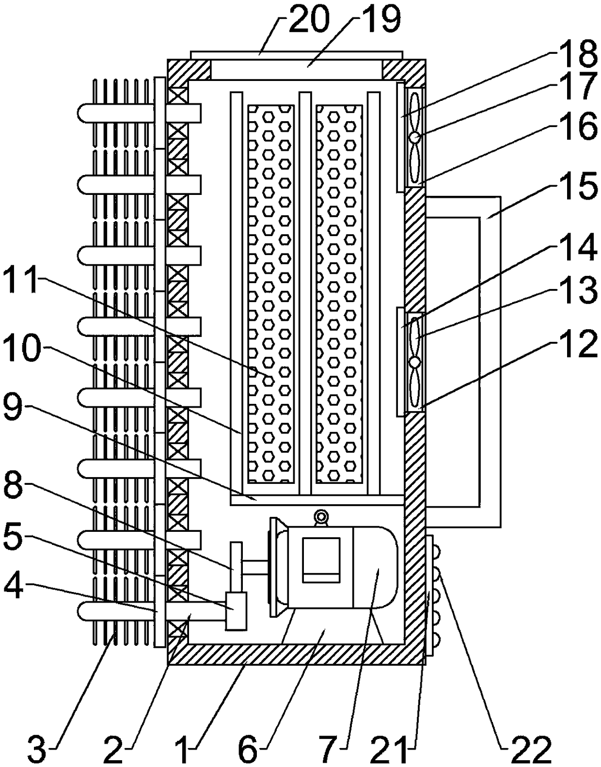 Ash cleaning device for air outlet of central air-conditioner