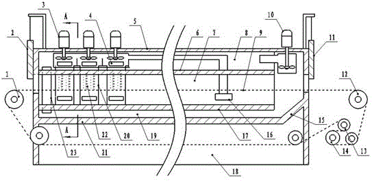 Mesh-net type glass bottle annealing furnace