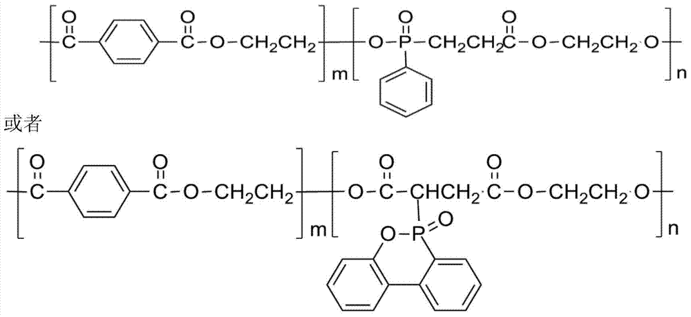 A kind of halogen-free flame-retardant polyester film and preparation method thereof