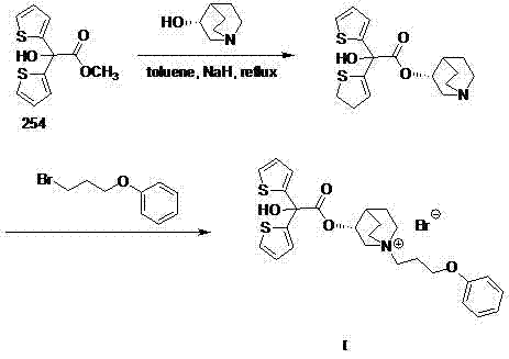 Technology for preparing aclidinium bromide employing one-pot process