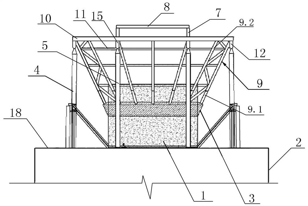 Steel structure roof structure of tower building and construction method thereof