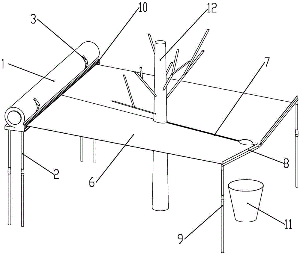 Movable telescopic fruit collection device