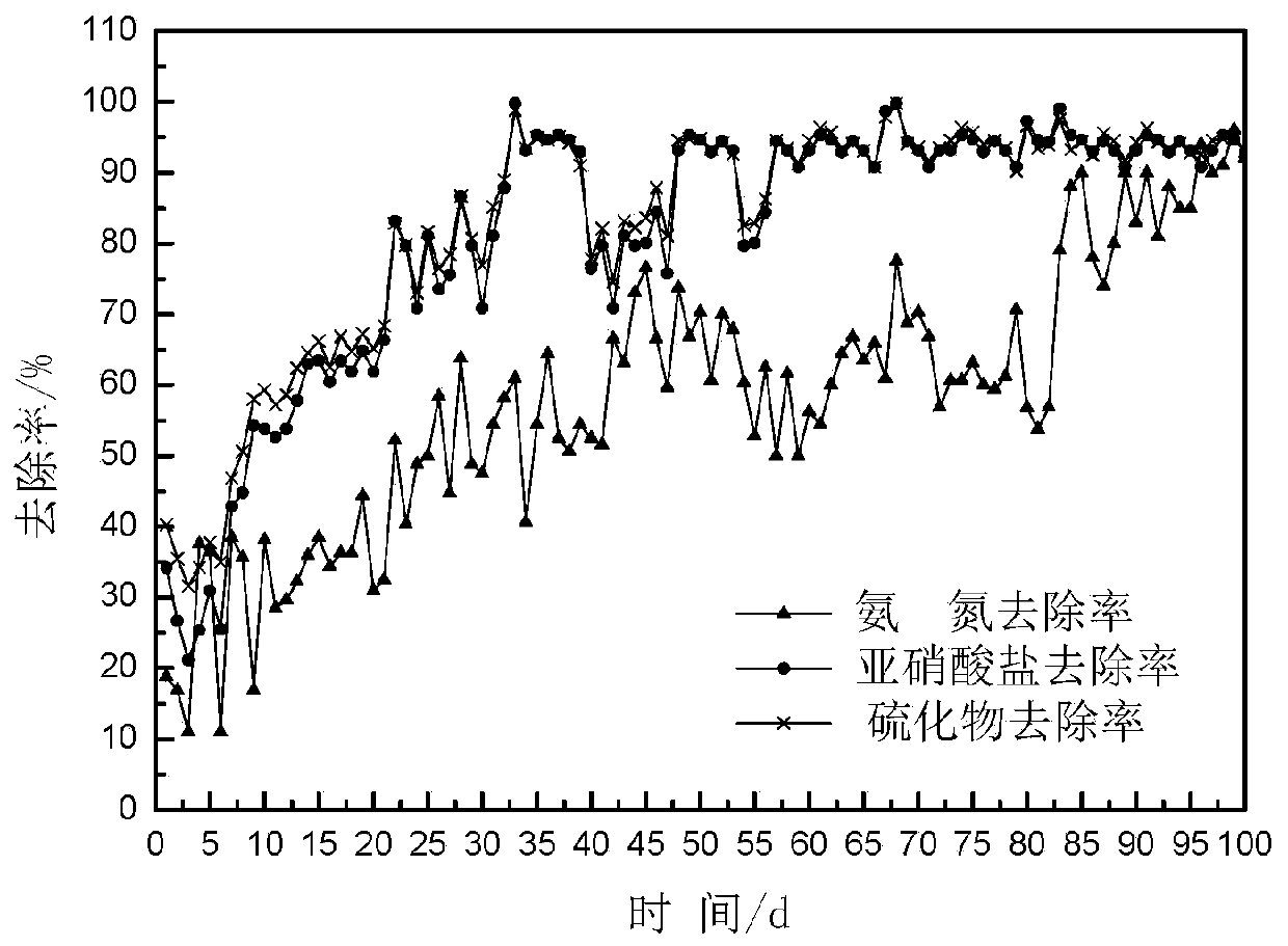 Synchronous processing device and method of ship waste gas desulfuration and denitration waste liquid and ship sanitary sewage