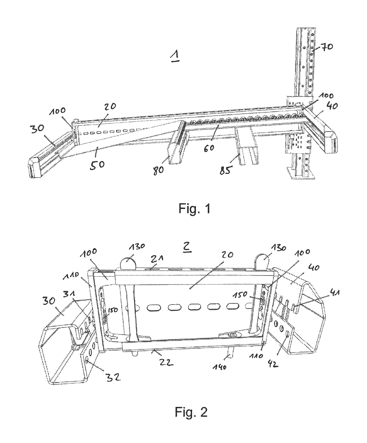 Mounting device and carton flow bed