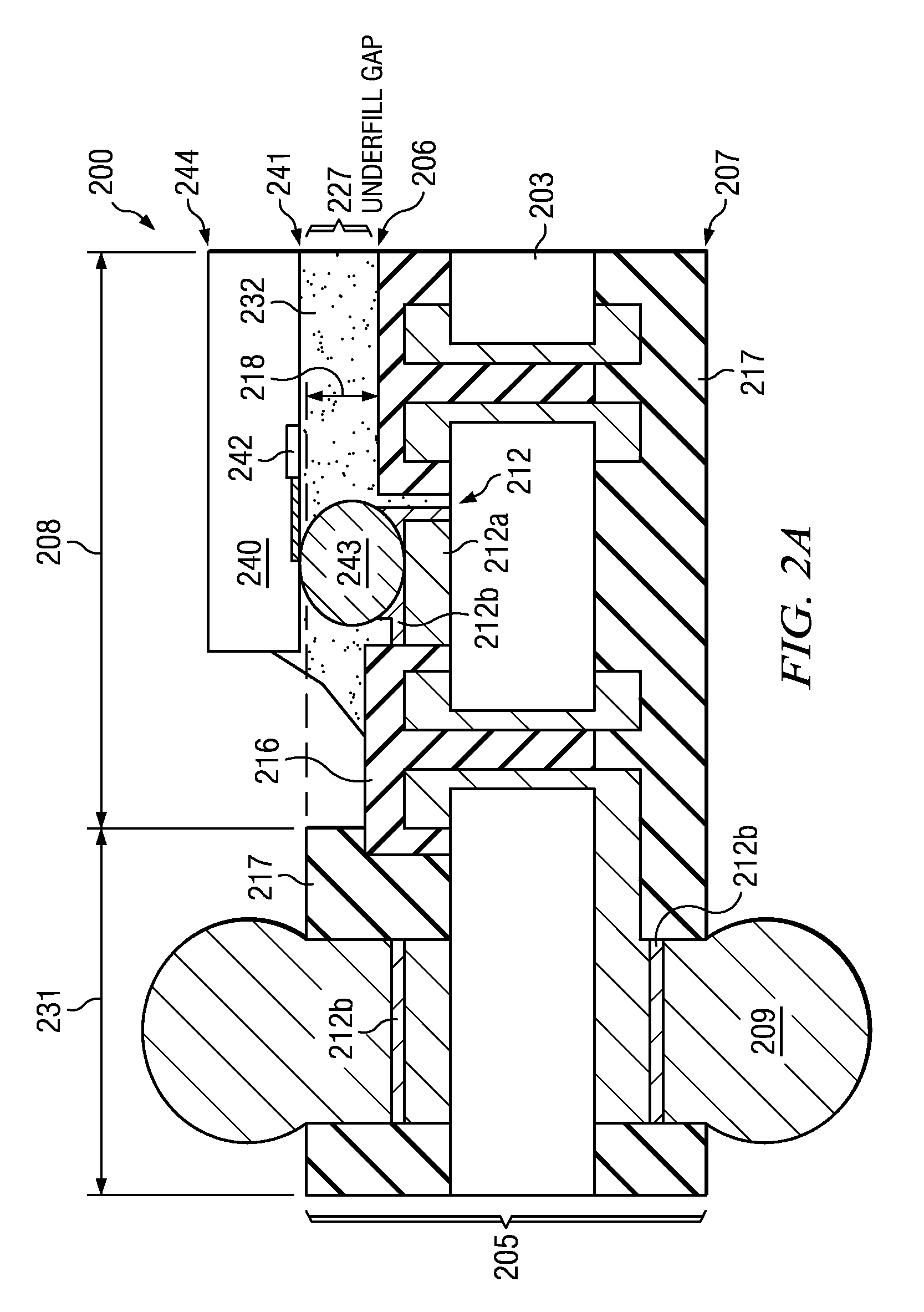 Packaged electronic devices having die attach regions with selective thin dielectric layer