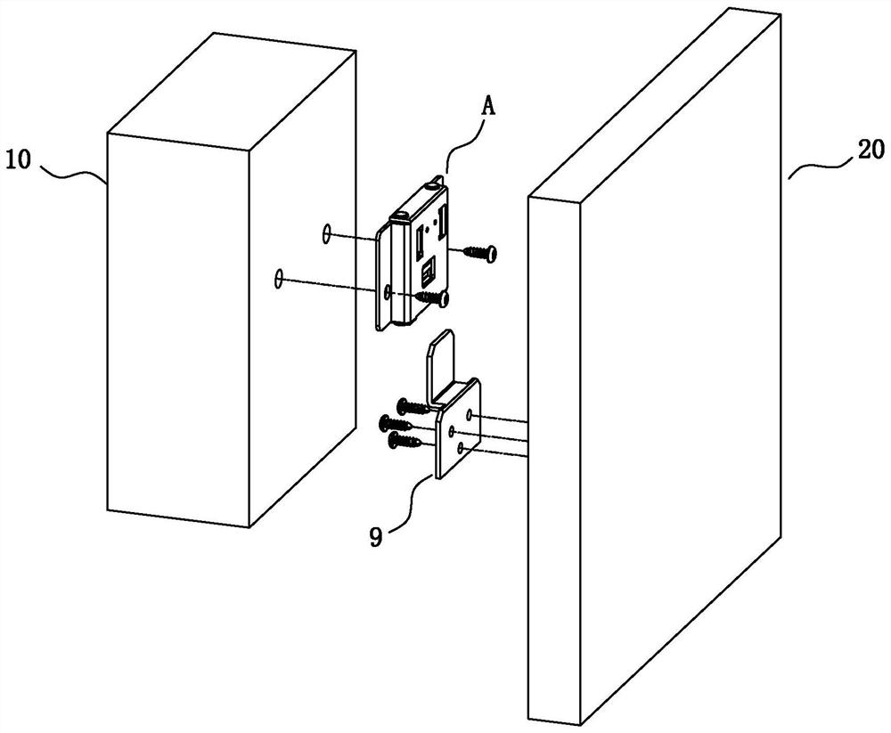 Wall-mounted weight monitoring device and water storage type electric water heater and wall-mounted storage rack thereof