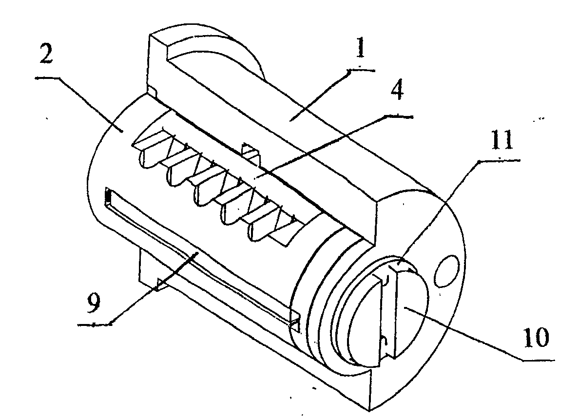 Idle rotation on-off type anti-theft lock