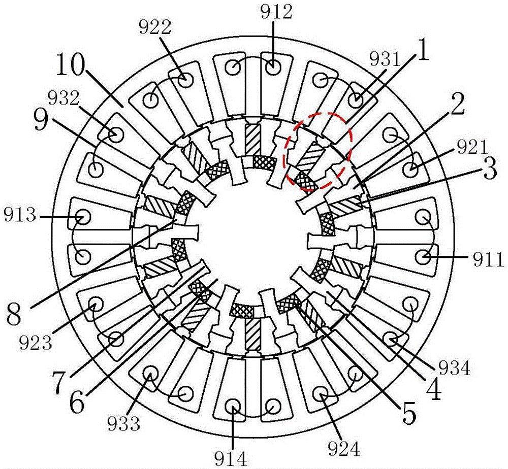 Rotor magnetism-regulating type flux switching motor