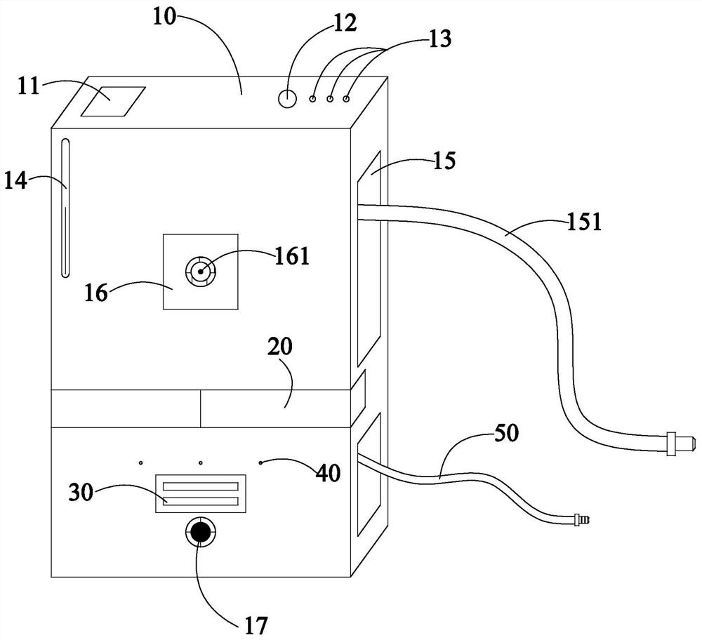 Combined liquid adding device for disinfection robot