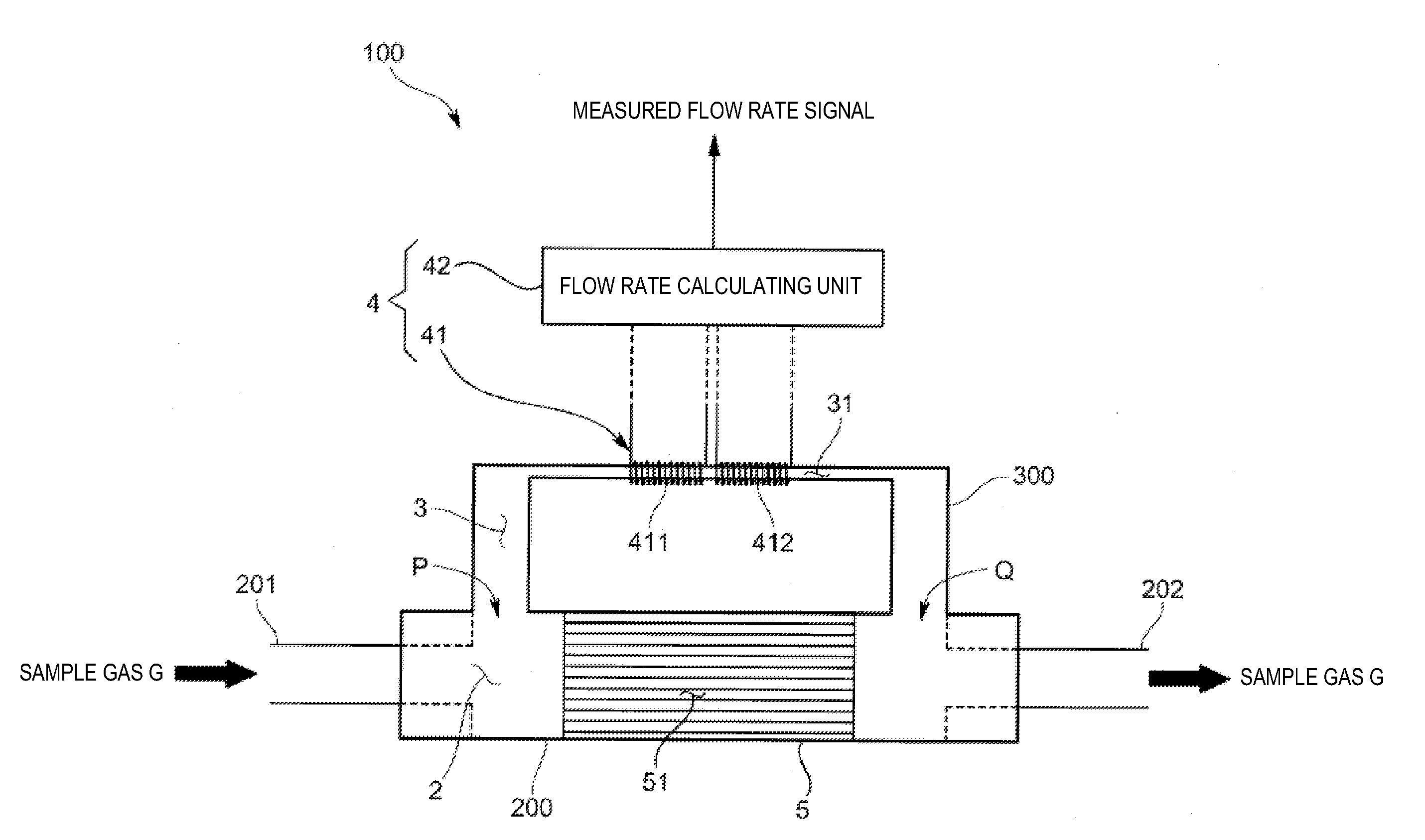 Thermal flow rate sensor