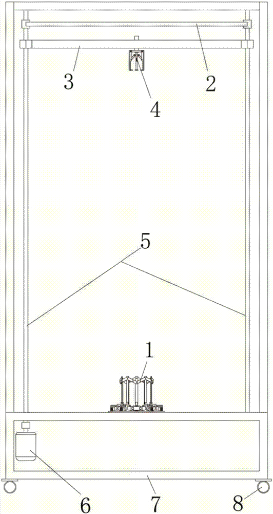 Inserting-cutting type banana crown cutting device