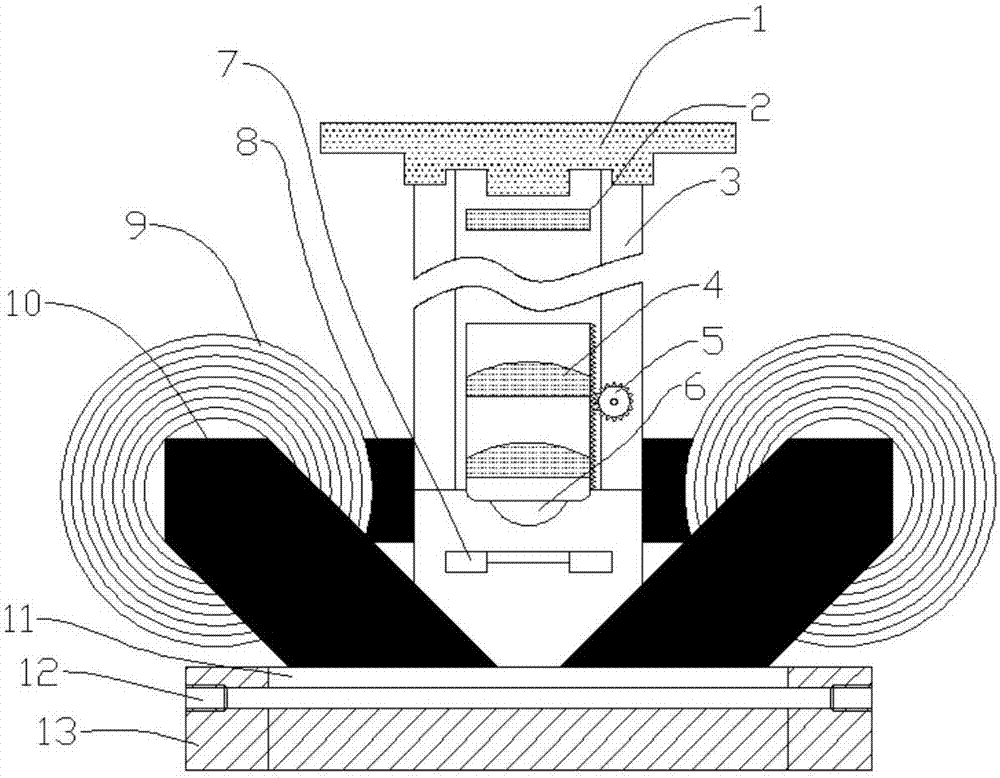 A device and method for detecting fluid magnetic particles