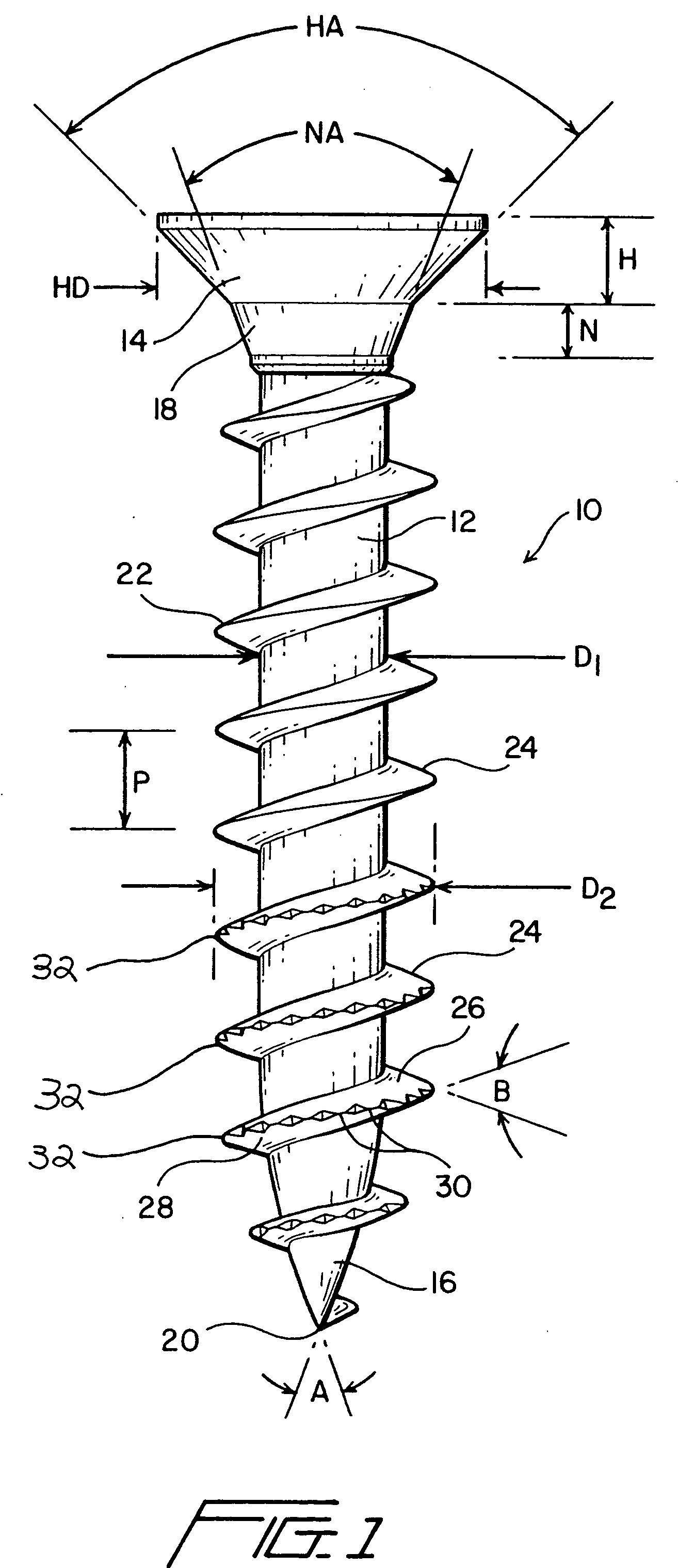 Threaded fastener for use within multiple substrates