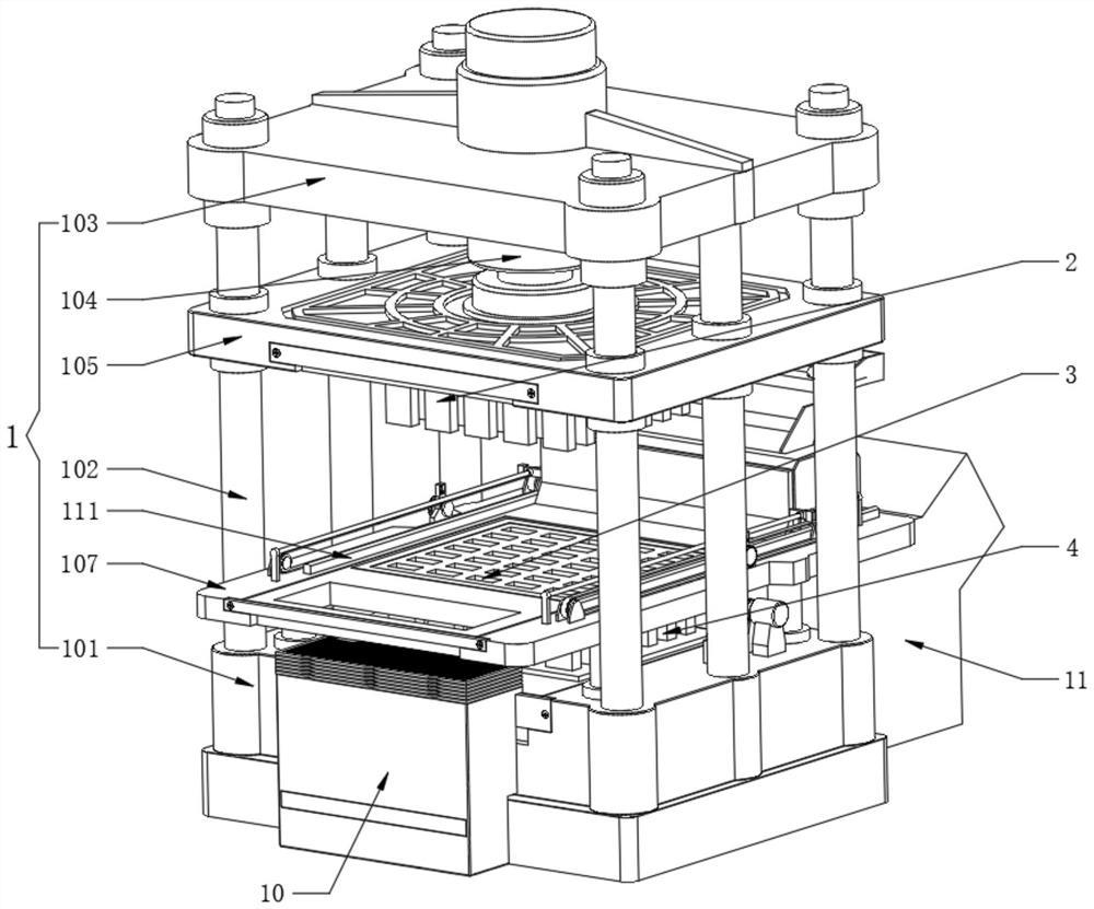 Pressing device applied to multi-specification activated carbon