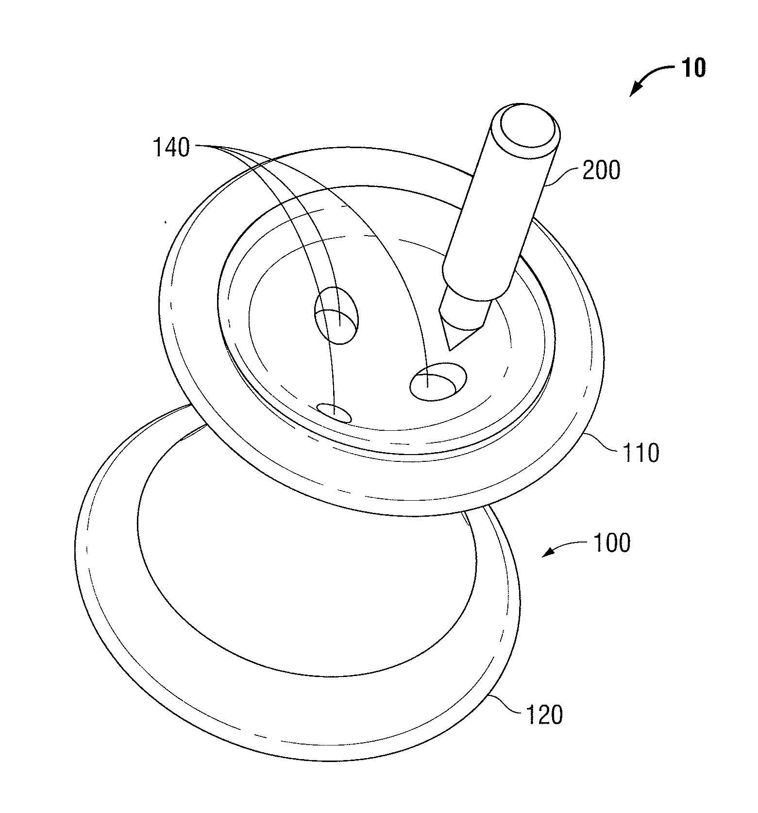 Foam port device having closed-end lumens