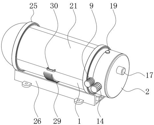 Internal compression solid-liquid separation device for intelligent sweeper