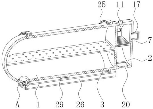 Internal compression solid-liquid separation device for intelligent sweeper