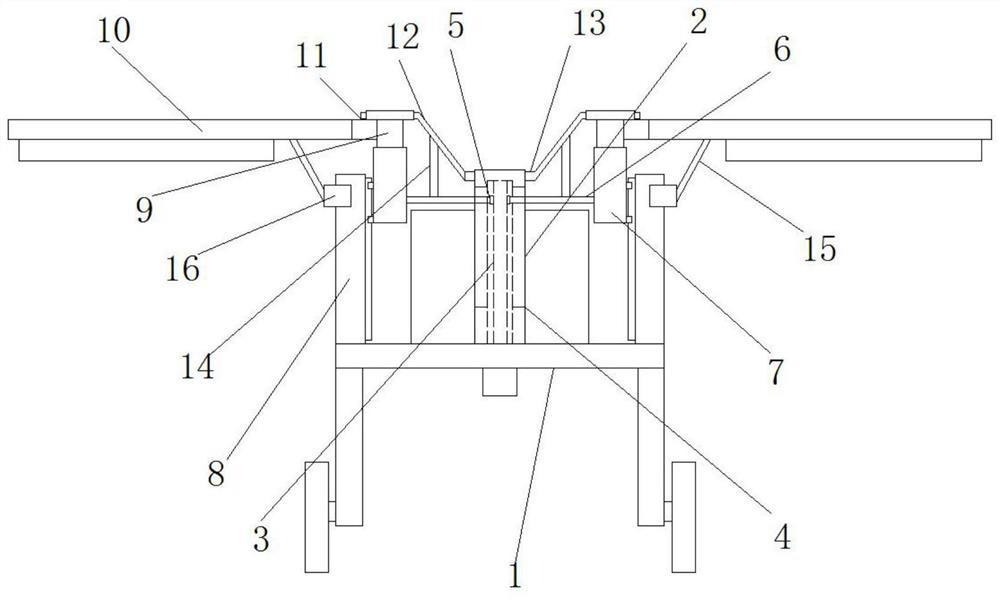 A walking cosmos planting device with a maintenance mechanism