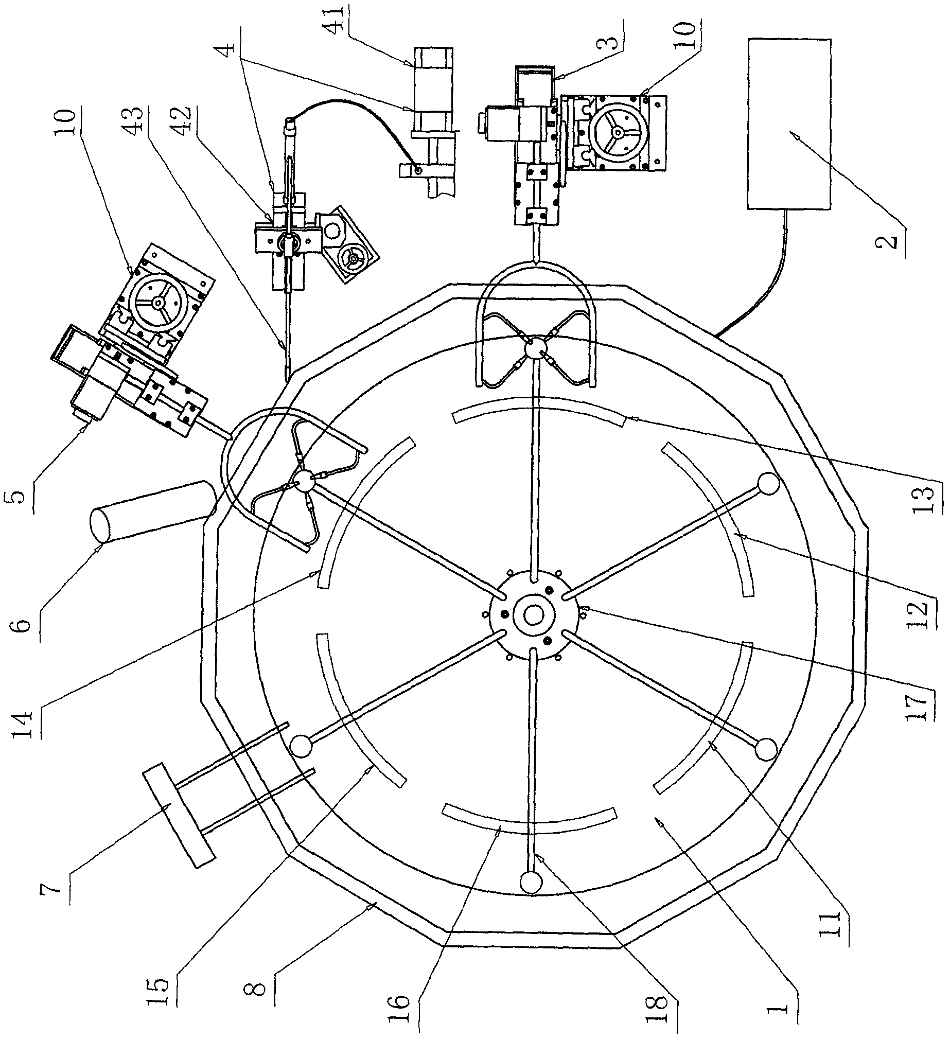 High-efficiency copper-iron automatic flame brazing machine and brazing method thereof