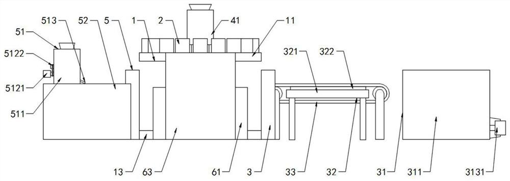 Line production device for wrapping zongzi