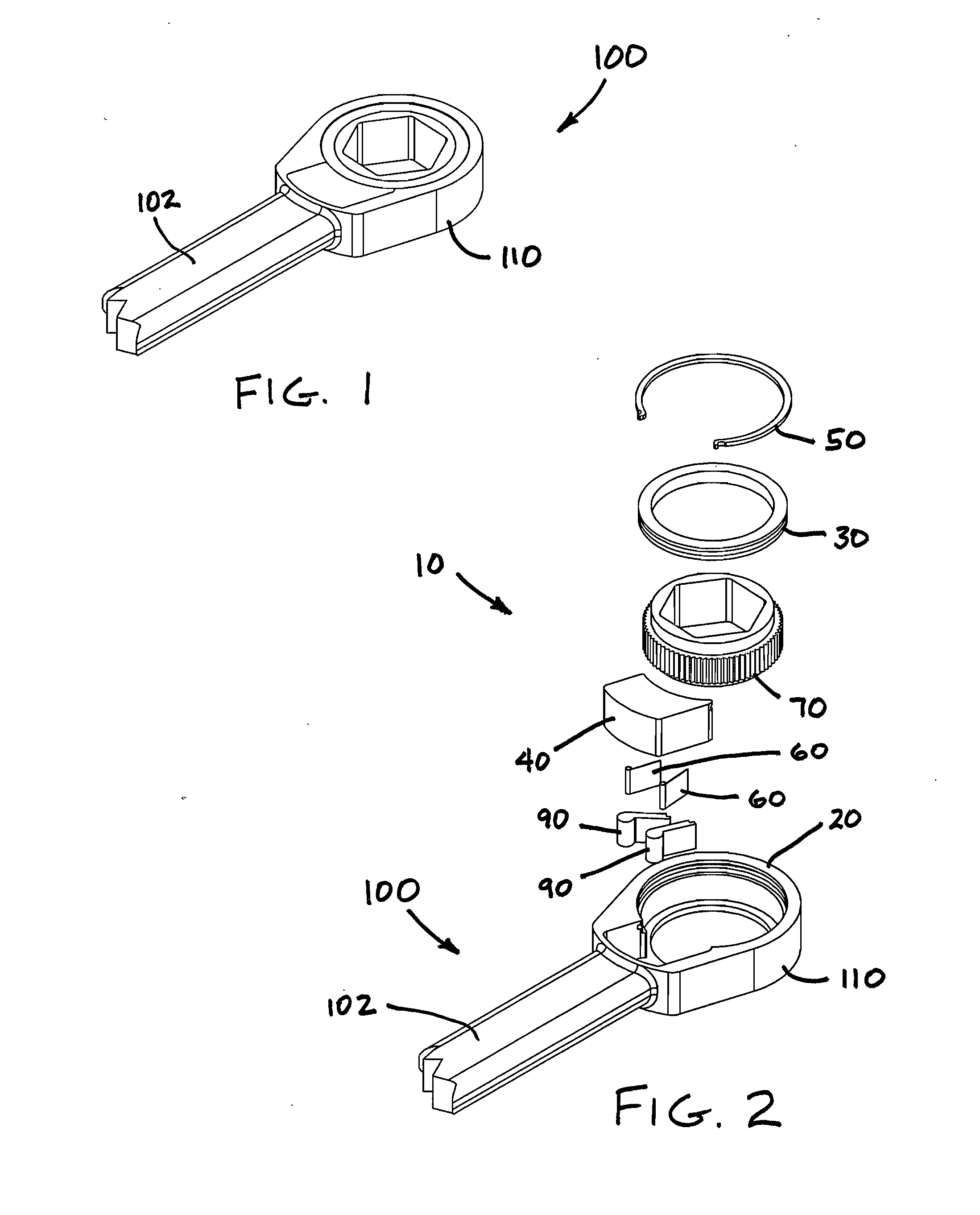 Box end ratchet wrench with reduced ratcheting arc