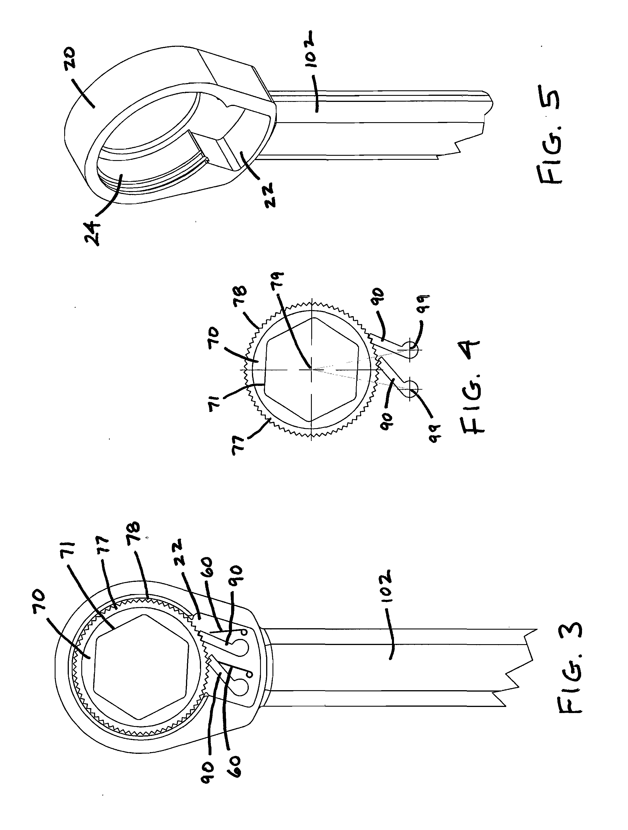 Box end ratchet wrench with reduced ratcheting arc