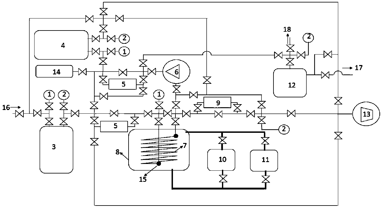 System and method for gathering trace heavy-nucleus hydrogen isotopes in hydrogen isotopes by hydrogen replacement adsorption