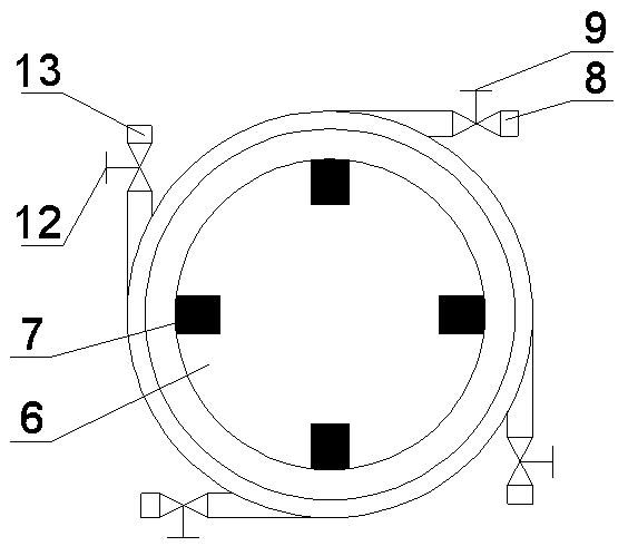 Flexible air chamber jigging machine system of particle rotational flow layering and layering method