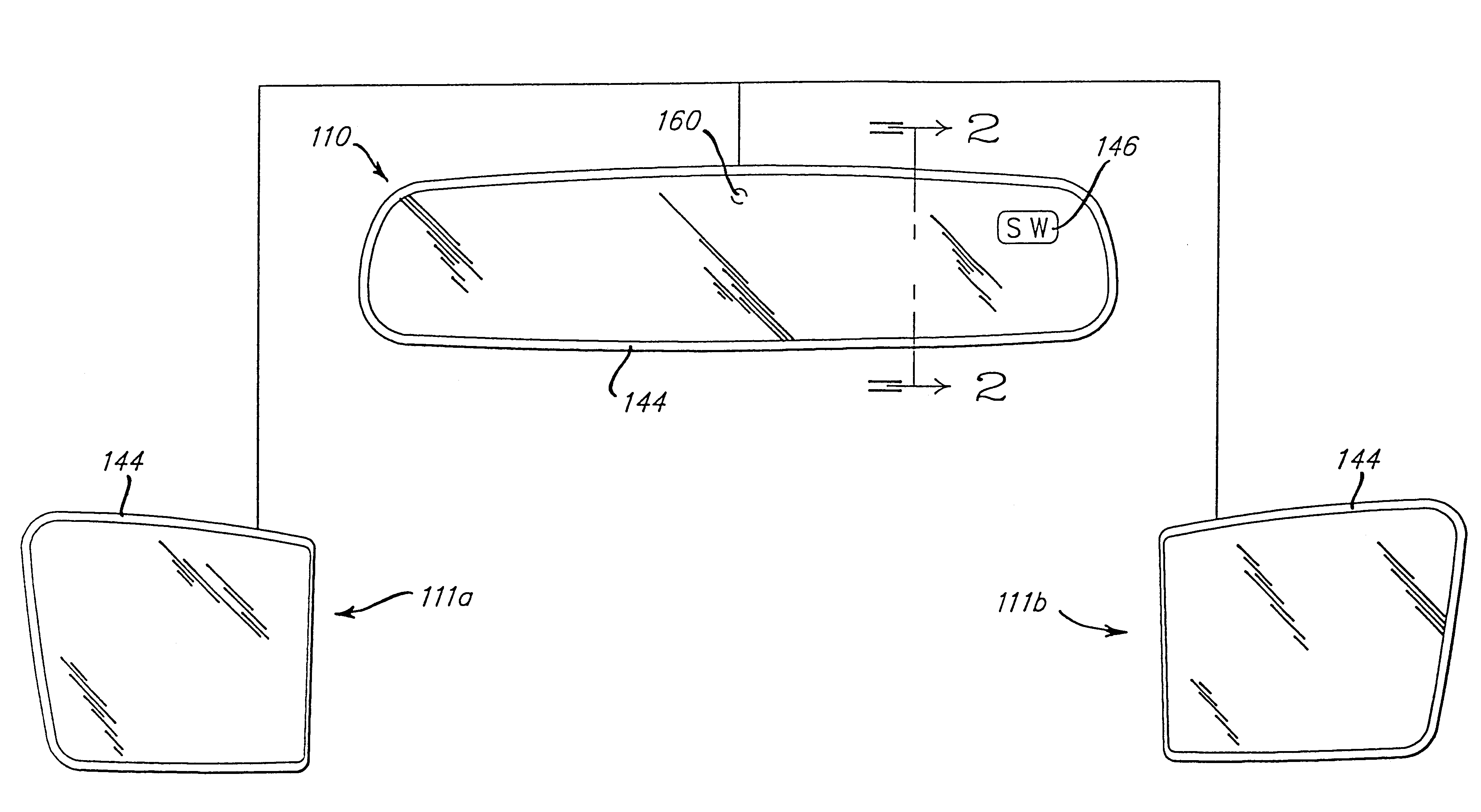 Electrochromic mirror with two thin glass elements and a gelled electrochromic medium