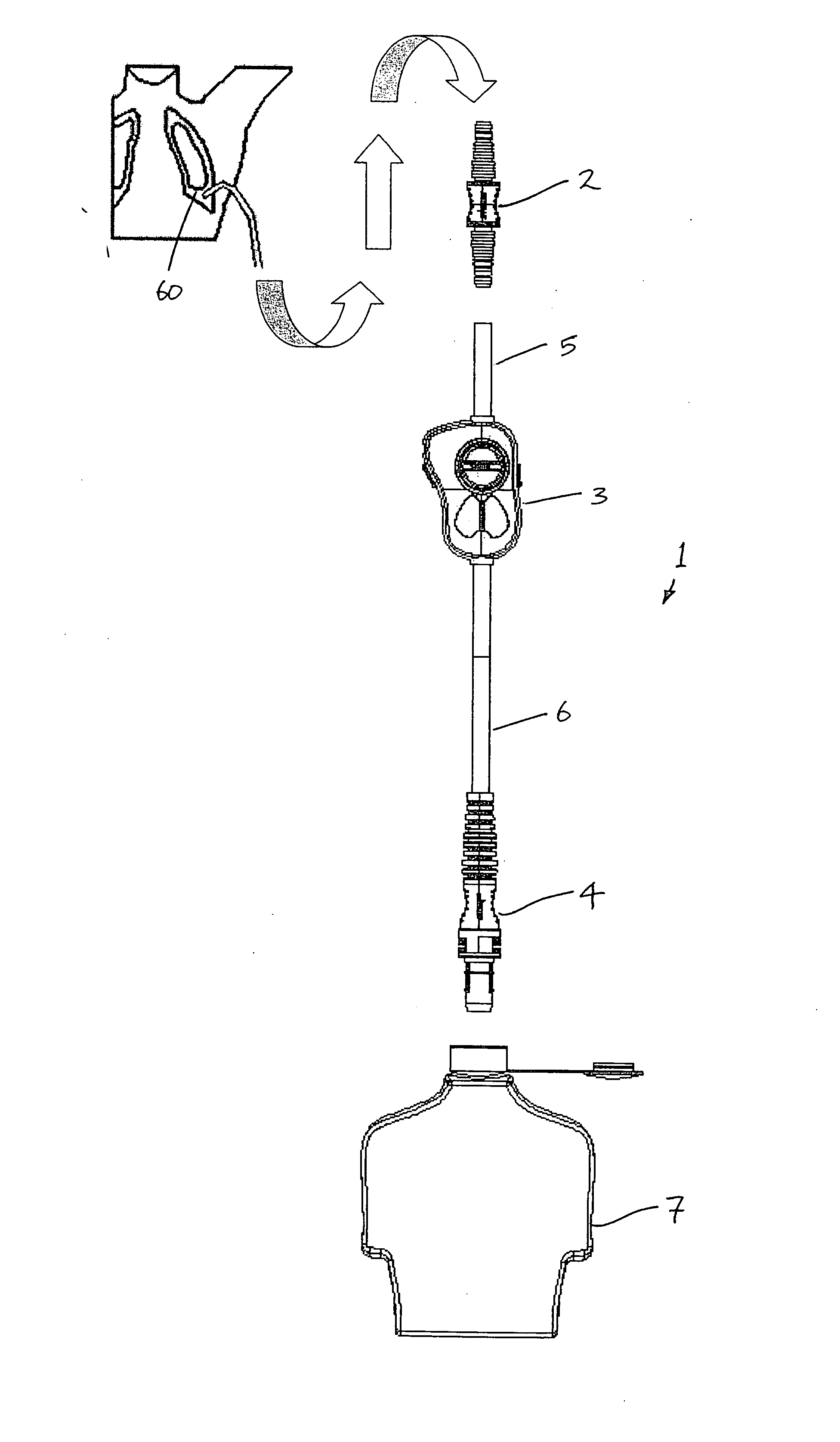 Device suitable for connection to a substantially tubular element