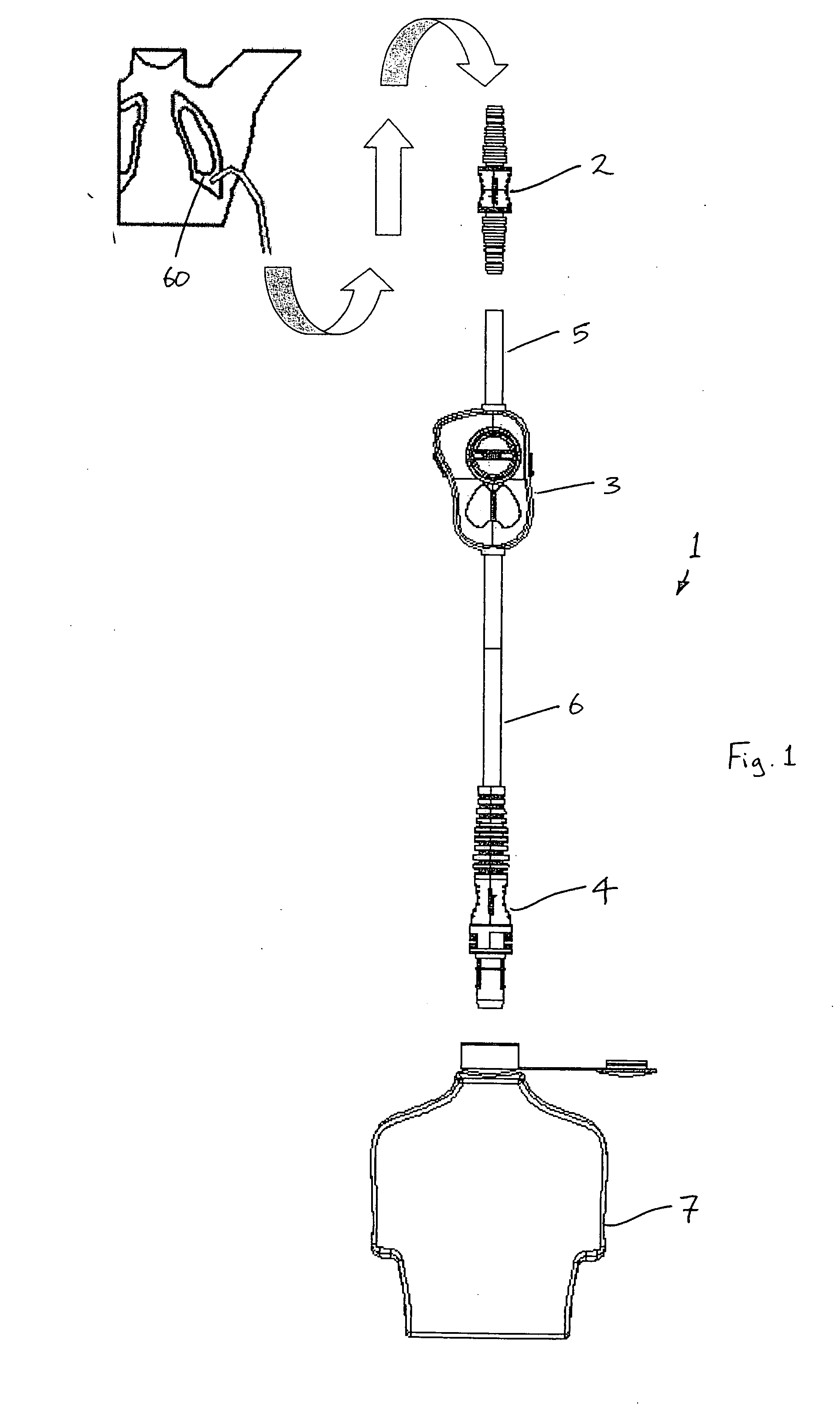 Device suitable for connection to a substantially tubular element