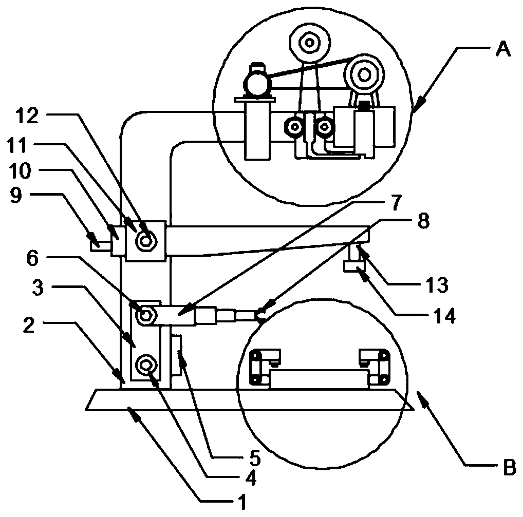 Anti-displacement color box nailing machine