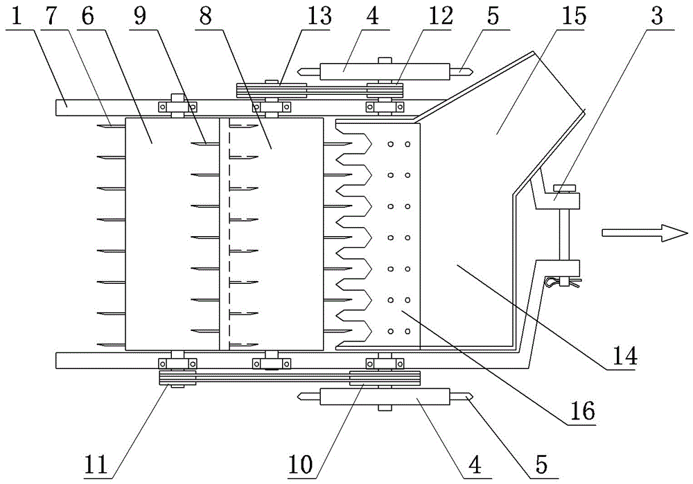 Traction drive type mulching film recycling machine